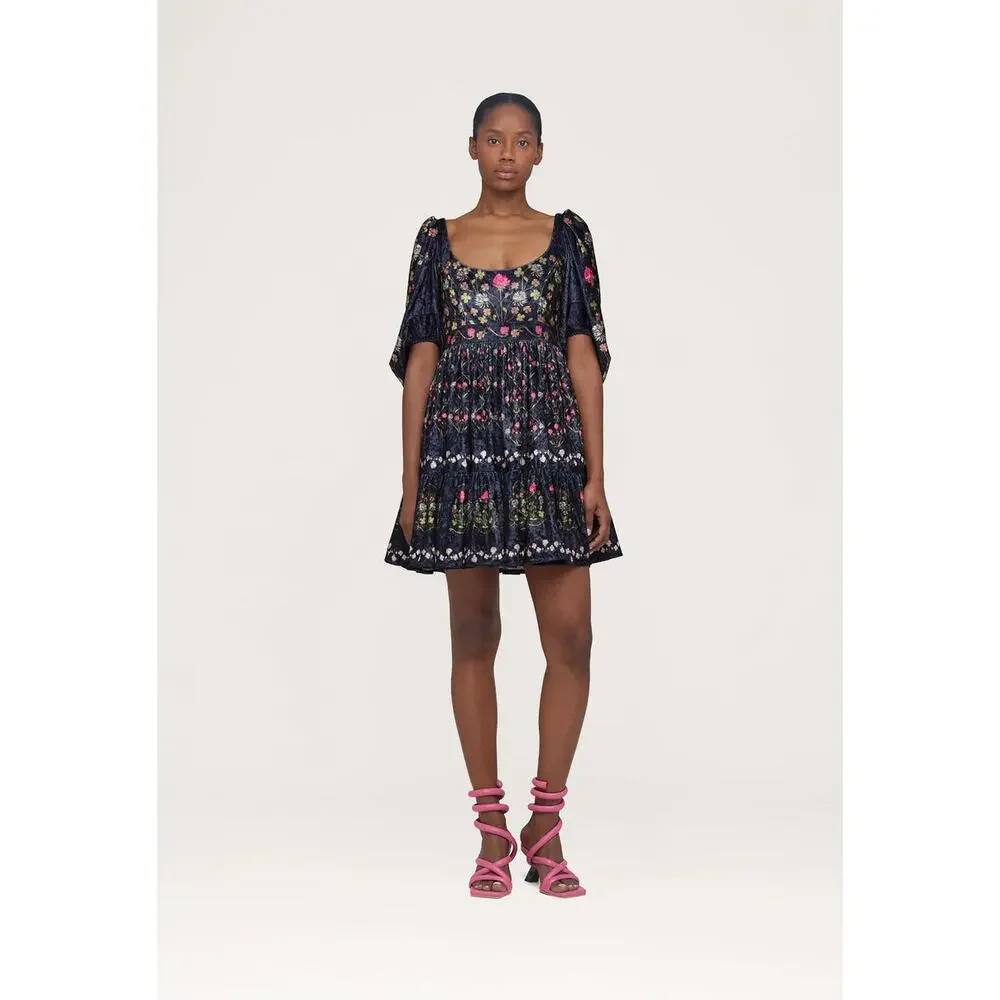 Agua Bendita Delirio Trebol Multicolored Floral Mini Dress Size: S - Picture 12 of 12